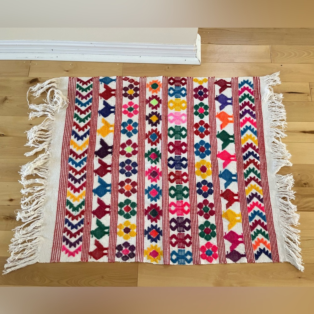Decorative Cross-stitched Table Accent